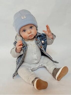 Little Bipsy Light Gray Snap-Front Baby Romper
